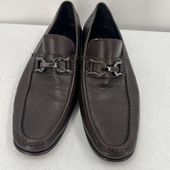 Bruno Magli 10.5M Brown Leather Bit Loafers - Picture 13 of 13